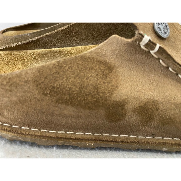 Birkenstock Lutry Clogs Mens 10 Brown Suede Leather Slip On Shoes Tobacco Mules main image 9